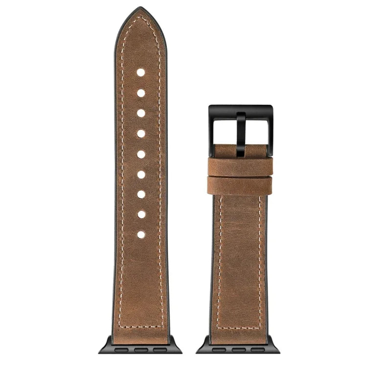 Bracelet de montre en TPU texturé Crazy Horse pour Apple Watch Series 3 et 2 et 1 42 mm, 42 mm