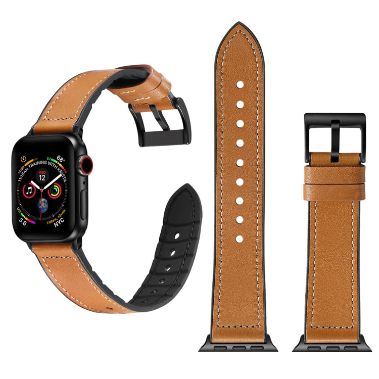 Bracelet de montre en TPU couleur unie + acier inoxydable pour Apple Watch Series 10 42 mm / 9&8&7 41 mm / SE 3&SE 2&6&SE&5&4 40 mm / 3&2&1 38 mm, 40 mm