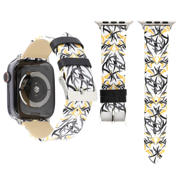 Thorns Impression Bracelet de Montre en Cuir Véritable pour Apple Watch Ultra 49mm&Watch Ultra 2 49mm / Series 10 46mm / 9&8&7 45mm / SE 3&SE 2&6&SE&5&4 44mm / 3&2&1 42mm, 44mm