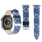 Thorns Impression Bracelet de Montre en Cuir Véritable pour Apple Watch Ultra 49mm&Watch Ultra 2 49mm / Series 10 46mm / 9&8&7 45mm / SE 3&SE 2&6&SE&5&4 44mm / 3&2&1 42mm, 44mm
