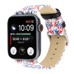 Thorns Impression Bracelet de Montre en Cuir Véritable pour Apple Watch Ultra 49mm&Watch Ultra 2 49mm / Series 10 46mm / 9&8&7 45mm / SE 3&SE 2&6&SE&5&4 44mm / 3&2&1 42mm, 44mm