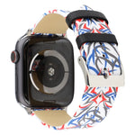 Thorns Impression Bracelet de Montre en Cuir Véritable pour Apple Watch Ultra 49mm&Watch Ultra 2 49mm / Series 10 46mm / 9&8&7 45mm / SE 3&SE 2&6&SE&5&4 44mm / 3&2&1 42mm, 44mm