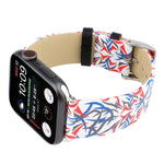Thorns Impression Bracelet de Montre en Cuir Véritable pour Apple Watch Ultra 49mm&Watch Ultra 2 49mm / Series 10 46mm / 9&8&7 45mm / SE 3&SE 2&6&SE&5&4 44mm / 3&2&1 42mm, 44mm