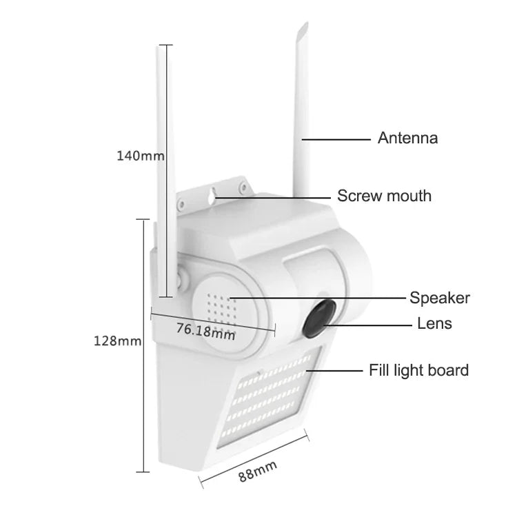 DP14 Caméra intelligente de lampe murale HD 1080P de 2,0 millions de pixels, supporte la vision nocturne couleur / la détection de mouvement / l'interphone vocal / la carte TF, prise AU, DP14
