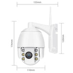 Caméra intelligente panoramique WiFi 360 degrés QX2 1080P HD, vision diurne et nocturne en couleur, étanche IP66, compatible détection de mouvement / audio bidirectionnel / carte TF, prise américaine, version WiFi