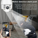 Caméra intelligente panoramique WiFi 360 degrés QX2 1080P HD, vision diurne et nocturne en couleur, étanche IP66, compatible détection de mouvement / audio bidirectionnel / carte TF, prise américaine, version WiFi