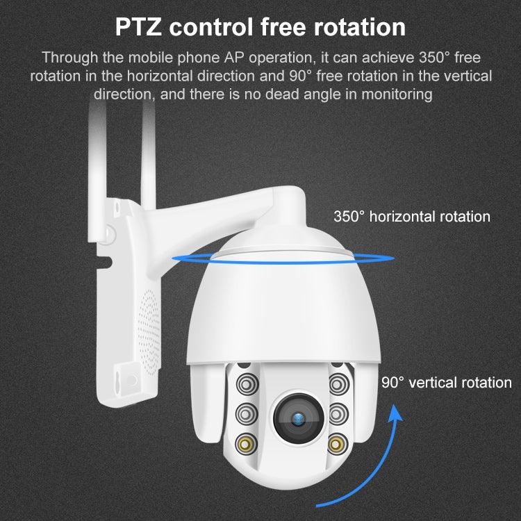 Caméra intelligente panoramique WiFi 360 degrés QX2 1080P HD, vision diurne et nocturne en couleur, étanche IP66, compatible détection de mouvement / audio bidirectionnel / carte TF, prise américaine, version WiFi