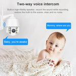 Caméra intelligente panoramique WiFi 360 degrés QX2 1080P HD, vision diurne et nocturne en couleur, étanche IP66, compatible détection de mouvement / audio bidirectionnel / carte TF, prise américaine, version WiFi