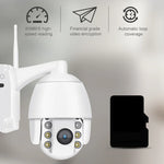 Caméra intelligente panoramique WiFi 360 degrés QX2 1080P HD, vision diurne et nocturne en couleur, étanche IP66, compatible détection de mouvement / audio bidirectionnel / carte TF, prise américaine, version WiFi