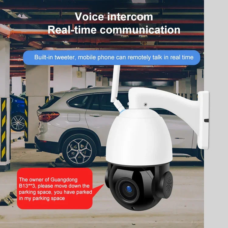 Caméra dôme intelligente WiFi sans fil QX5 2,0 millions de pixels 1080P HD avec zoom 20X, prend en charge la vision nocturne infrarouge / la détection de mouvement / l'interphone vocal / la carte TF, prise AU, version WiFi