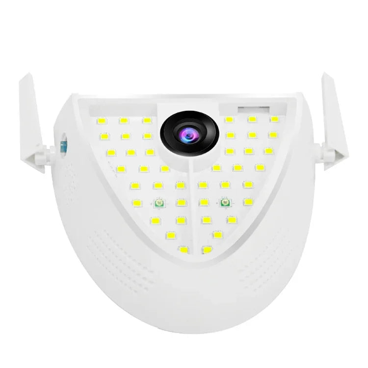 Caméra intelligente DP16 2.0 Mégapixels 42 LEDs pour éclairage de jardin, avec détection de mouvement / vision nocturne / interphone vocal / carte TF, prise AU, DP16