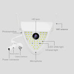 Caméra intelligente DP16 2.0 Mégapixels 42 LEDs pour éclairage de jardin, avec détection de mouvement / vision nocturne / interphone vocal / carte TF, prise AU, DP16