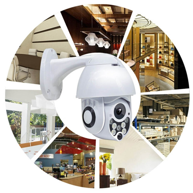 Caméra de surveillance sans fil HD PTZ, caméra dôme de sécurité domestique extérieure étanche IP66, supporte la vision nocturne, la détection de mouvement et la carte TF, prise US, 2,0 MP