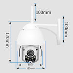 Caméra de surveillance sans fil HD PTZ, caméra dôme de sécurité domestique extérieure étanche IP66, supporte la vision nocturne, la détection de mouvement et la carte TF, prise US, 2,0 MP