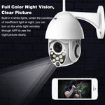 Caméra de surveillance sans fil HD PTZ, caméra dôme de sécurité domestique extérieure étanche IP66, supporte la vision nocturne, la détection de mouvement et la carte TF, prise US, 2,0 MP