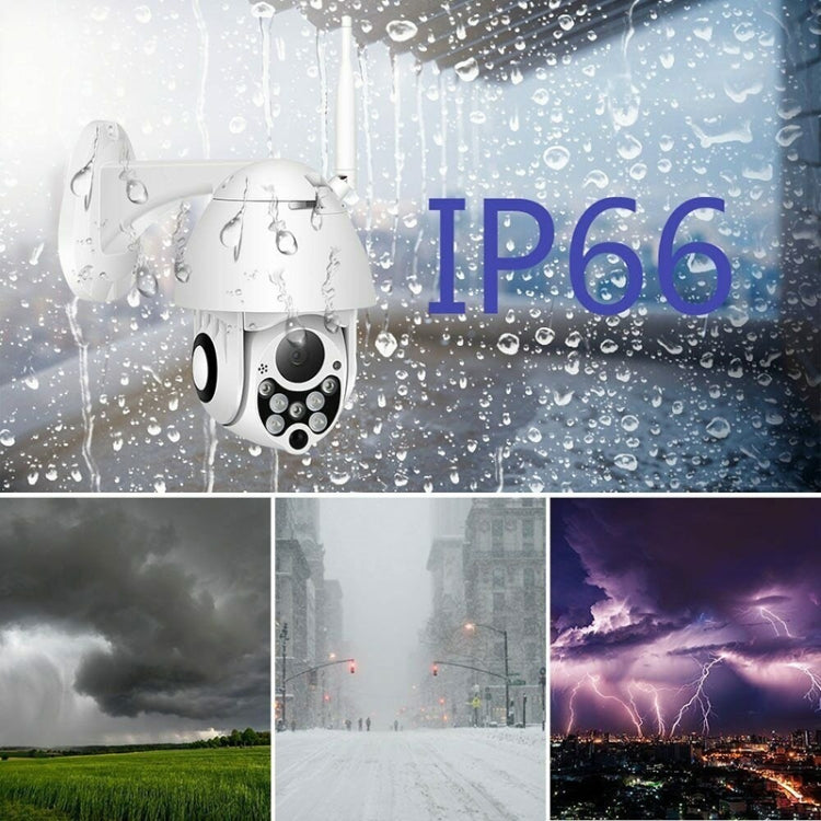 Caméra de surveillance sans fil HD PTZ, caméra dôme de sécurité domestique extérieure étanche IP66, supporte la vision nocturne, la détection de mouvement et la carte TF, prise US, 2,0 MP