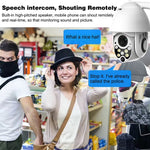 Caméra de surveillance sans fil HD PTZ, caméra dôme de sécurité domestique extérieure étanche IP66, supporte la vision nocturne, la détection de mouvement et la carte TF, prise US, 2,0 MP