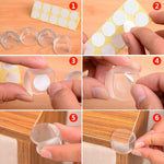 100 PCS Coussin de protection de coin de bureau pour bébé en forme d'hémisphère avec adhésif double face, Protecteur anti-collision pour table d'enfant, 100 PCS forme hémisphère