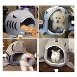 Nid douillet en forme de requin pour animaux de compagnie (chiot, chaton, etc.), taille S : 42 x 42 x 42 cm