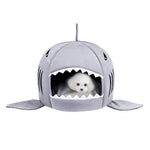 Nid douillet en forme de requin pour animaux de compagnie (chiot, chaton, etc.), taille S : 42 x 42 x 42 cm