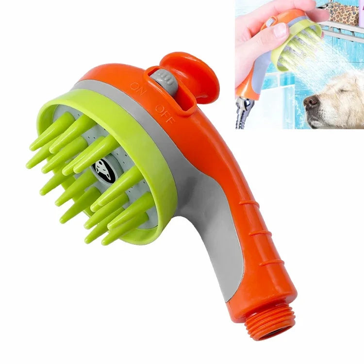 Brosse de douche pour animaux avec poignée antidérapante