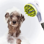 Brosse de douche pour animaux avec poignée antidérapante