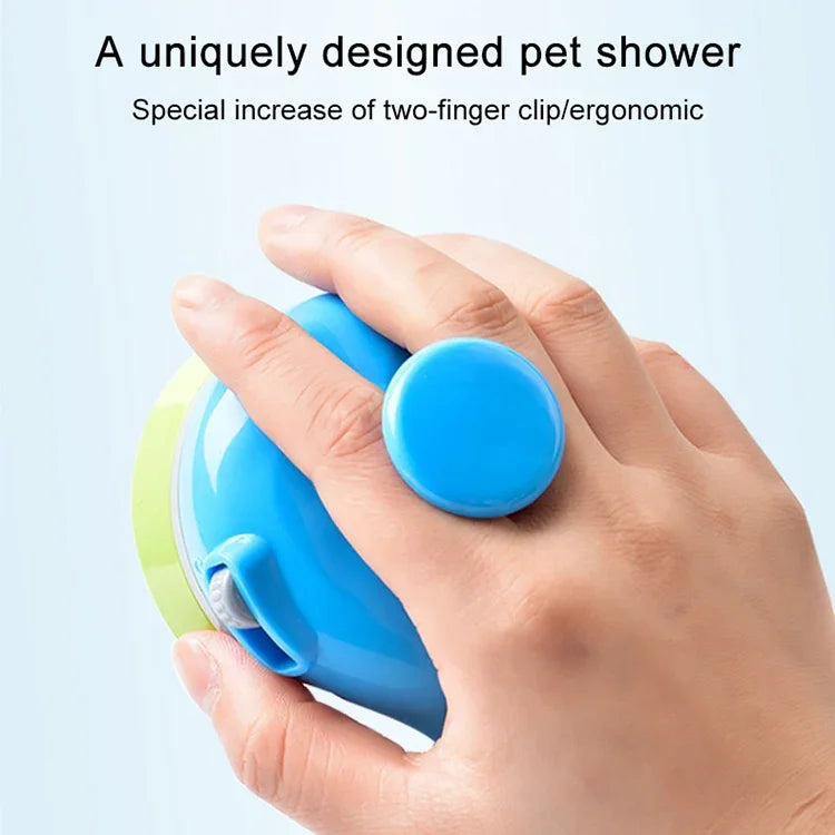 Brosse de douche pour animaux avec poignée antidérapante