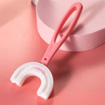 10 brosses à dents souples en forme de U pour enfants de 6 à 12 ans, style : manche droit, manche droit.