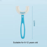 10 brosses à dents souples en forme de U pour enfants de 6 à 12 ans, style : manche droit, manche droit.