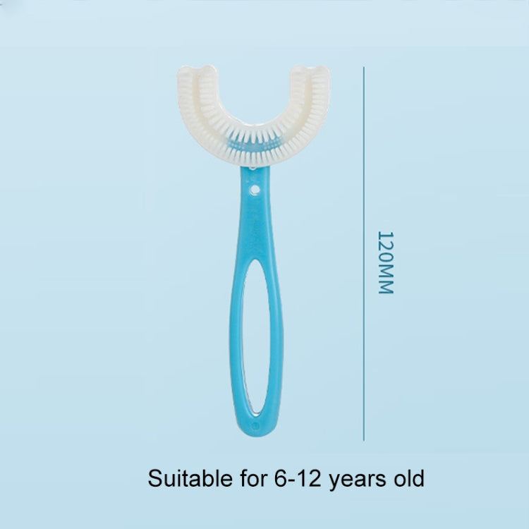 10 brosses à dents souples en forme de U pour enfants de 6 à 12 ans, style : manche droit, manche droit.
