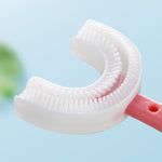 10 brosses à dents souples en forme de U pour enfants de 6 à 12 ans, style : manche droit, manche droit.