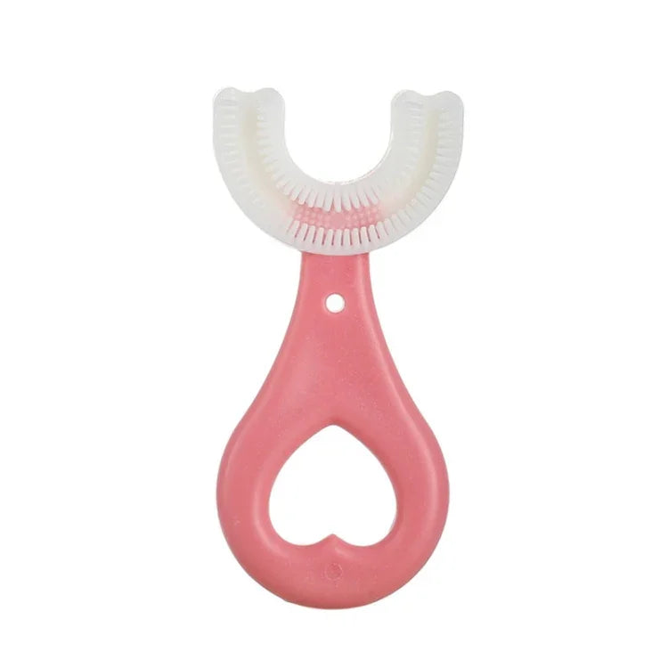 Brosse à dents souple en forme de U pour enfants de 2 à 6 ans, modèle : Cœur, Cœur