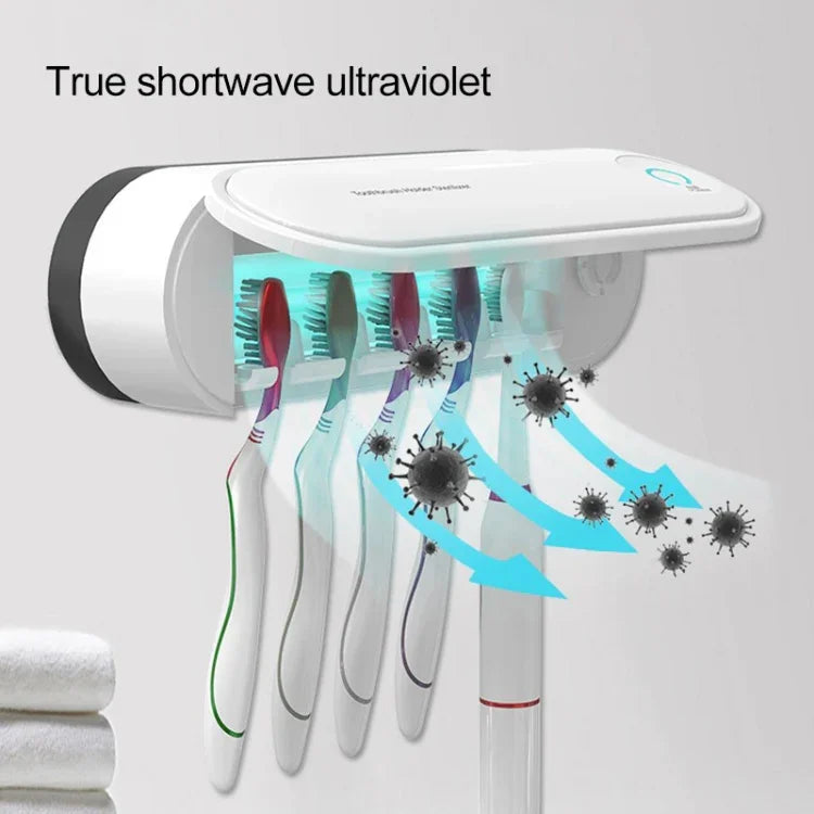 Sèche-stérilisateur de brosse à dents rechargeable, support mural de brosse à dents pour salle de bain, avec prise américaine, rechargeable