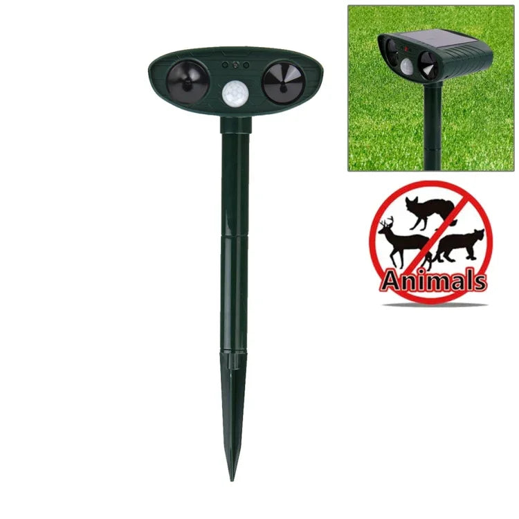 Répulsif animalier puissant ultrasonique solaire avec capteur PIR et capteur de lumière, RC-511