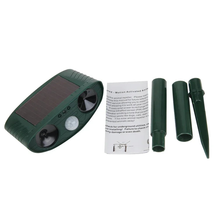 Répulsif animalier puissant ultrasonique solaire avec capteur PIR et capteur de lumière, RC-511