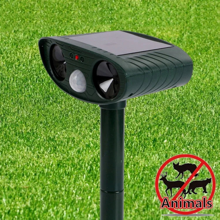Répulsif animalier puissant ultrasonique solaire avec capteur PIR et capteur de lumière, RC-511