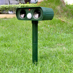 2 pièces puissant répulseur animal solaire ultrasonique avec capteur PIR et capteur de lumière, certifié CE / ROHS, 2 pièces RC-510
