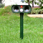2 pièces puissant répulseur animal solaire ultrasonique avec capteur PIR et capteur de lumière, certifié CE / ROHS, 2 pièces RC-510