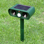 2 pièces puissant répulseur animal solaire ultrasonique avec capteur PIR et capteur de lumière, certifié CE / ROHS, 2 pièces RC-510