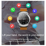 Montre connectée Bluetooth SMA ronde de 1,28 pouce, étanche, avec commande vocale, moniteur de fréquence cardiaque, suivi du sommeil et caméra Bluetooth, compatible avec Android et iOS.