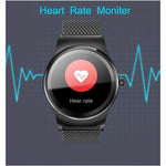 Montre connectée Bluetooth SMA ronde de 1,28 pouce, étanche, avec commande vocale, moniteur de fréquence cardiaque, suivi du sommeil et caméra Bluetooth, compatible avec Android et iOS.