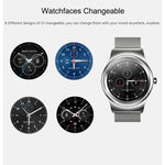 Montre connectée Bluetooth SMA ronde de 1,28 pouce, étanche, avec commande vocale, moniteur de fréquence cardiaque, suivi du sommeil et caméra Bluetooth, compatible avec Android et iOS.