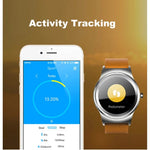 Montre connectée Bluetooth SMA ronde de 1,28 pouce, étanche, avec commande vocale, moniteur de fréquence cardiaque, suivi du sommeil et caméra Bluetooth, compatible avec Android et iOS.