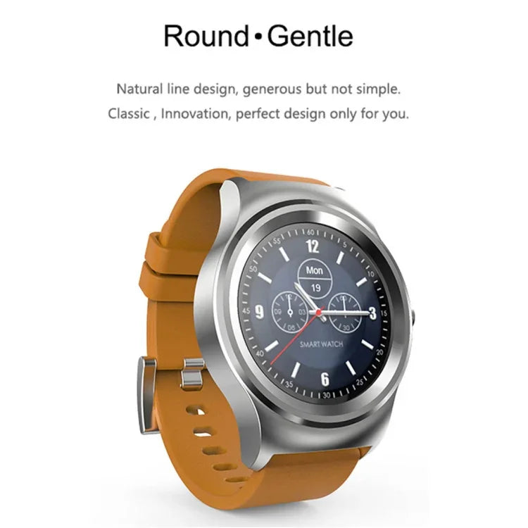 Montre connectée Bluetooth SMA ronde de 1,28 pouce, étanche, avec commande vocale, moniteur de fréquence cardiaque, suivi du sommeil et caméra Bluetooth, compatible avec Android et iOS.