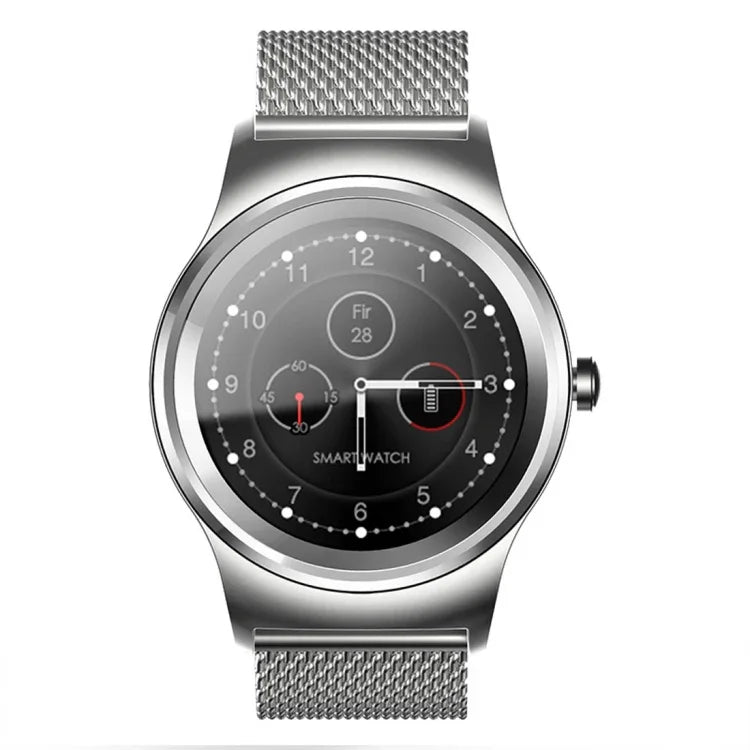Montre connectée Bluetooth SMA ronde de 1,28 pouce, étanche, avec commande vocale, moniteur de fréquence cardiaque, suivi du sommeil et caméra Bluetooth, compatible avec Android et iOS.