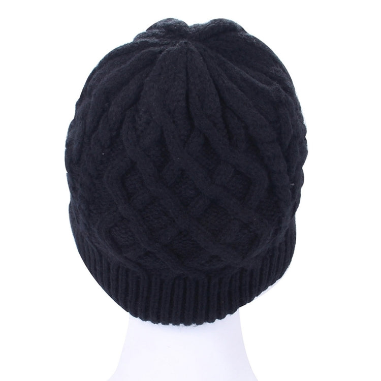 Bonnet d'hiver chaud en maille texturée ondulée avec micro et oreillette Bluetooth intégrée pour garçon, fille et adulte
