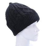 Bonnet d'hiver chaud en maille texturée ondulée avec micro et oreillette Bluetooth intégrée pour garçon, fille et adulte