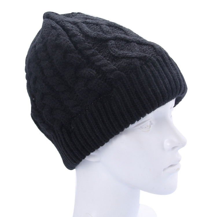 Bonnet d'hiver chaud en maille texturée ondulée avec micro et oreillette Bluetooth intégrée pour garçon, fille et adulte