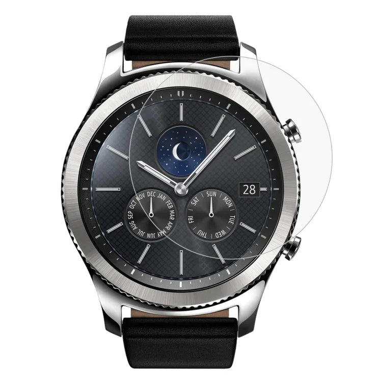 ENKAY Hat-Prince pour montre connectée Samsung Gear S3 - Film de protection d'écran en verre trempé anti-explosion, épaisseur 0,2 mm, dureté de surface 9H, diamètre 2,15D