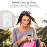 Interrupteur mural tactile Sonoff T2 120mm en verre trempé, interrupteur lumière domotique, compatible Alexa et Google Home, AC 100V-240V, prise US, 120mm / 3 prises US